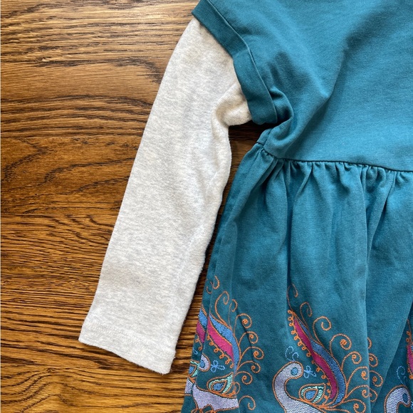 Tea Collection Peacock Print Dress/ Tunic Top - Picture 10 of 15